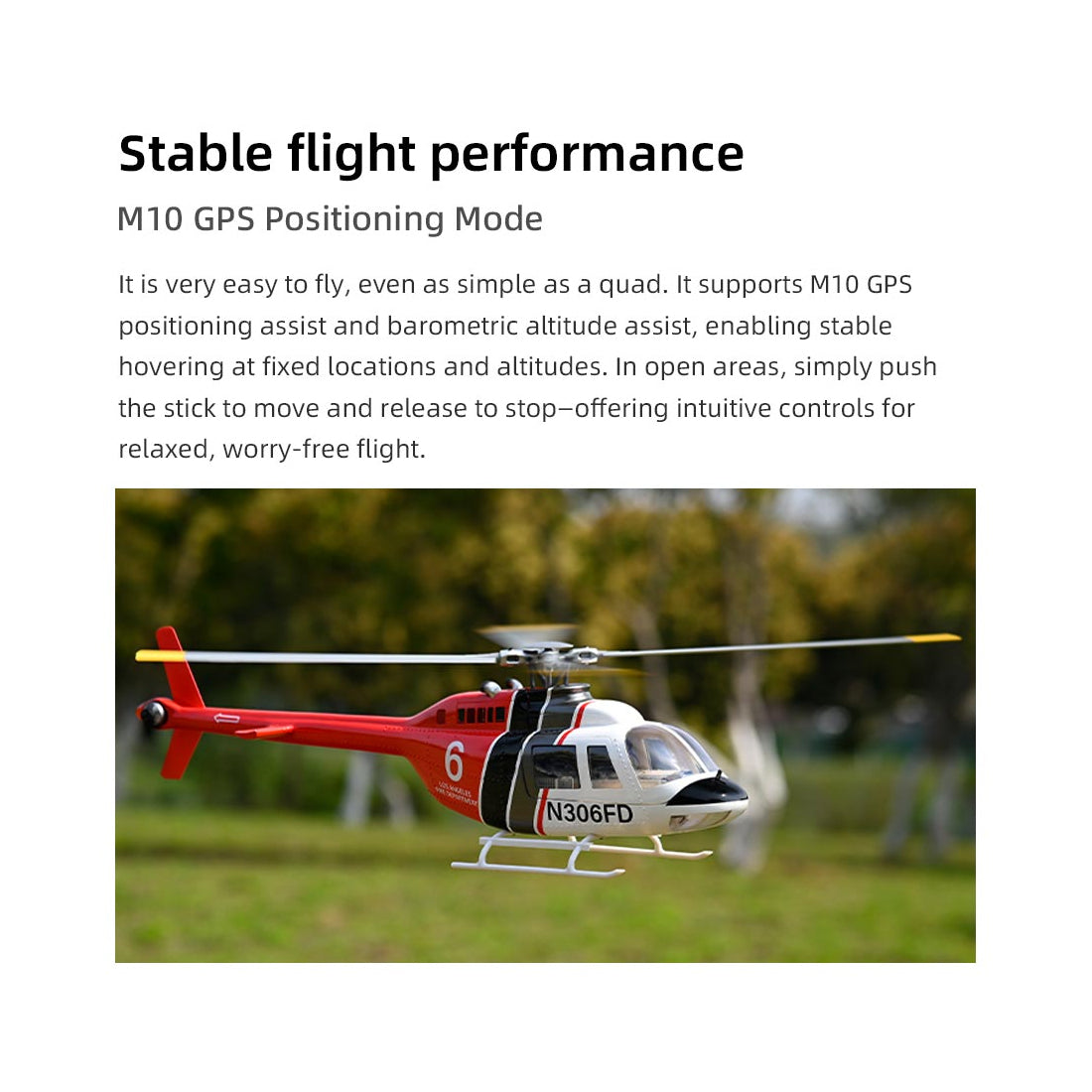 Flywing Bell 206 V4 470‑Class RC Helicopter – Ready‑to‑Fly – Razordon