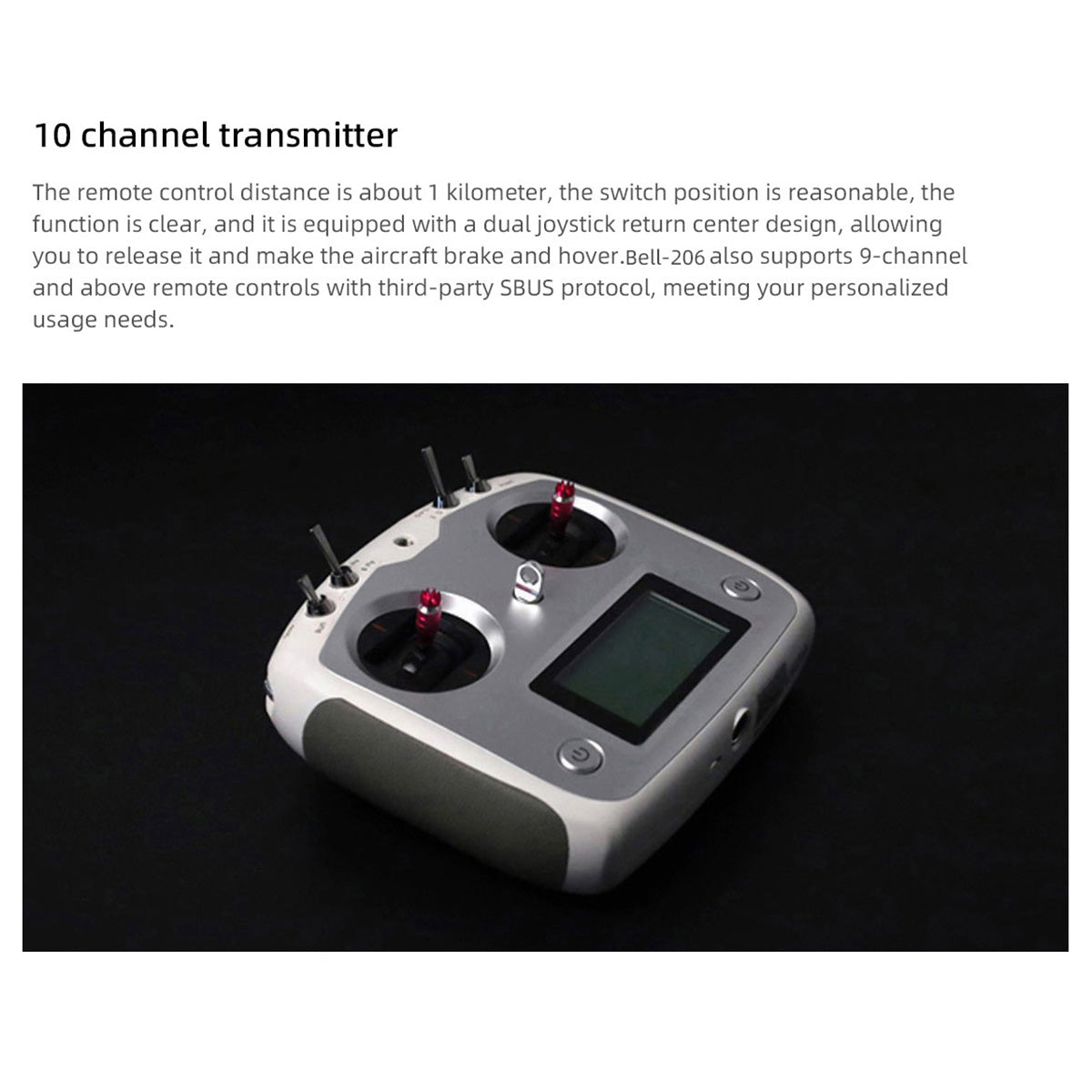 FLYWING Bell-206-V4 RC Helicopter with GPS 10 channel transmitter - Razordon