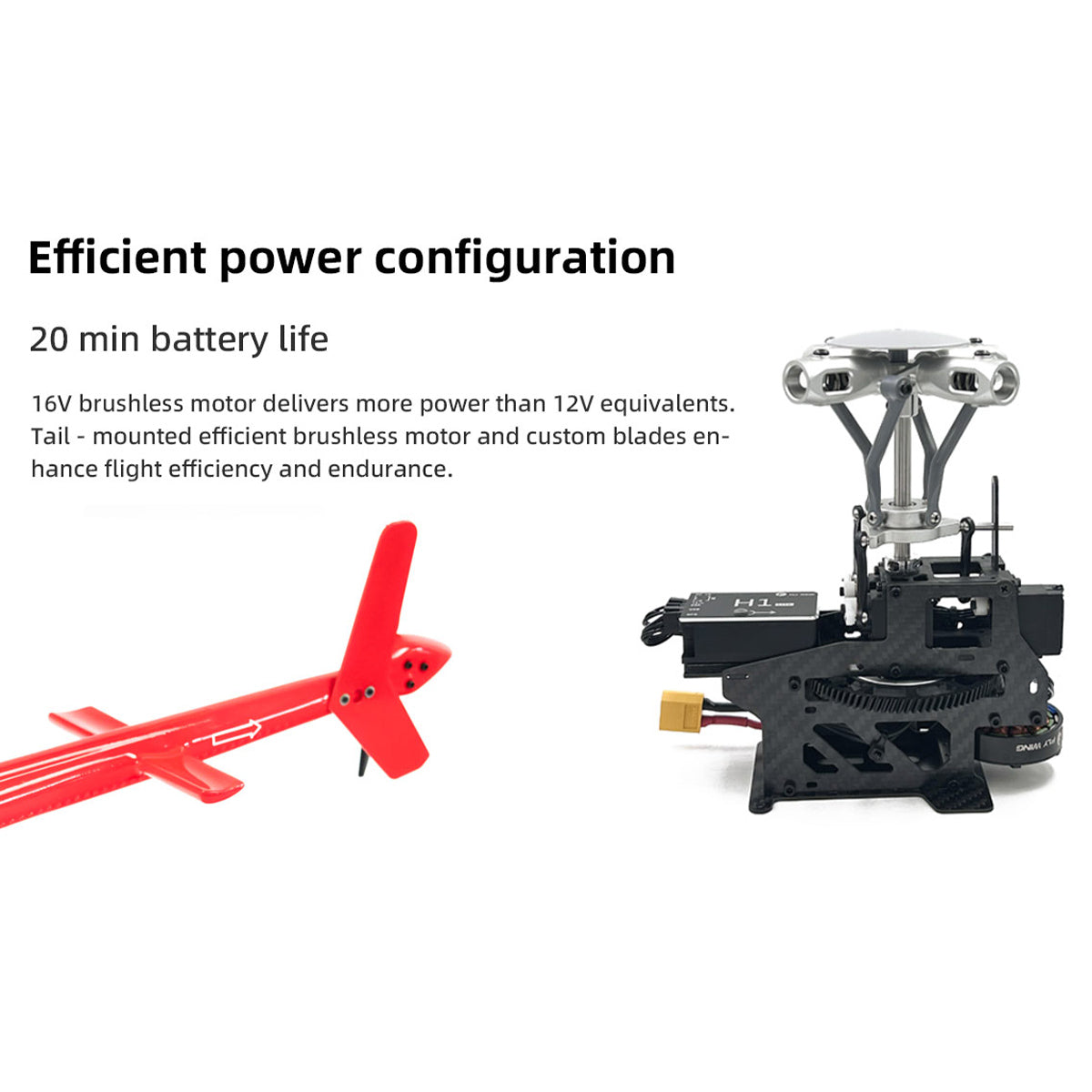 FLYWING Bell-206-V4 RC Helicopter with GPS Efficient power configuration - Razordon