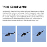 FLYWING Bell 222 Airwolf 470-Class RC Helicopter – 2.4GHz 6CH Scale Military Helicopter with ACE Flight Controller, GPS Positioning & Retractable Landing Gear (RTF)