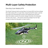FLYWING Bell 222 Airwolf 470-Class RC Helicopter – 2.4GHz 6CH Scale Military Helicopter with ACE Flight Controller, GPS Positioning & Retractable Landing Gear (RTF)