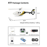 FLYWING EC135 470 스케일 RC 헬리콥터 2.4G 6CH 스케일 군용 모델, 퀵 탈착식 4날 로터, ACE 비행 컨트롤러, GPS 위치 지정 기능(MODE1/MODE2 전환 가능)