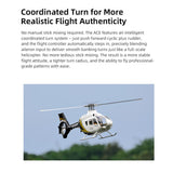 FLYWING EC135 470 스케일 RC 헬리콥터 2.4G 6CH 스케일 군용 모델, 퀵 탈착식 4날 로터, ACE 비행 컨트롤러, GPS 위치 지정 기능(MODE1/MODE2 전환 가능)