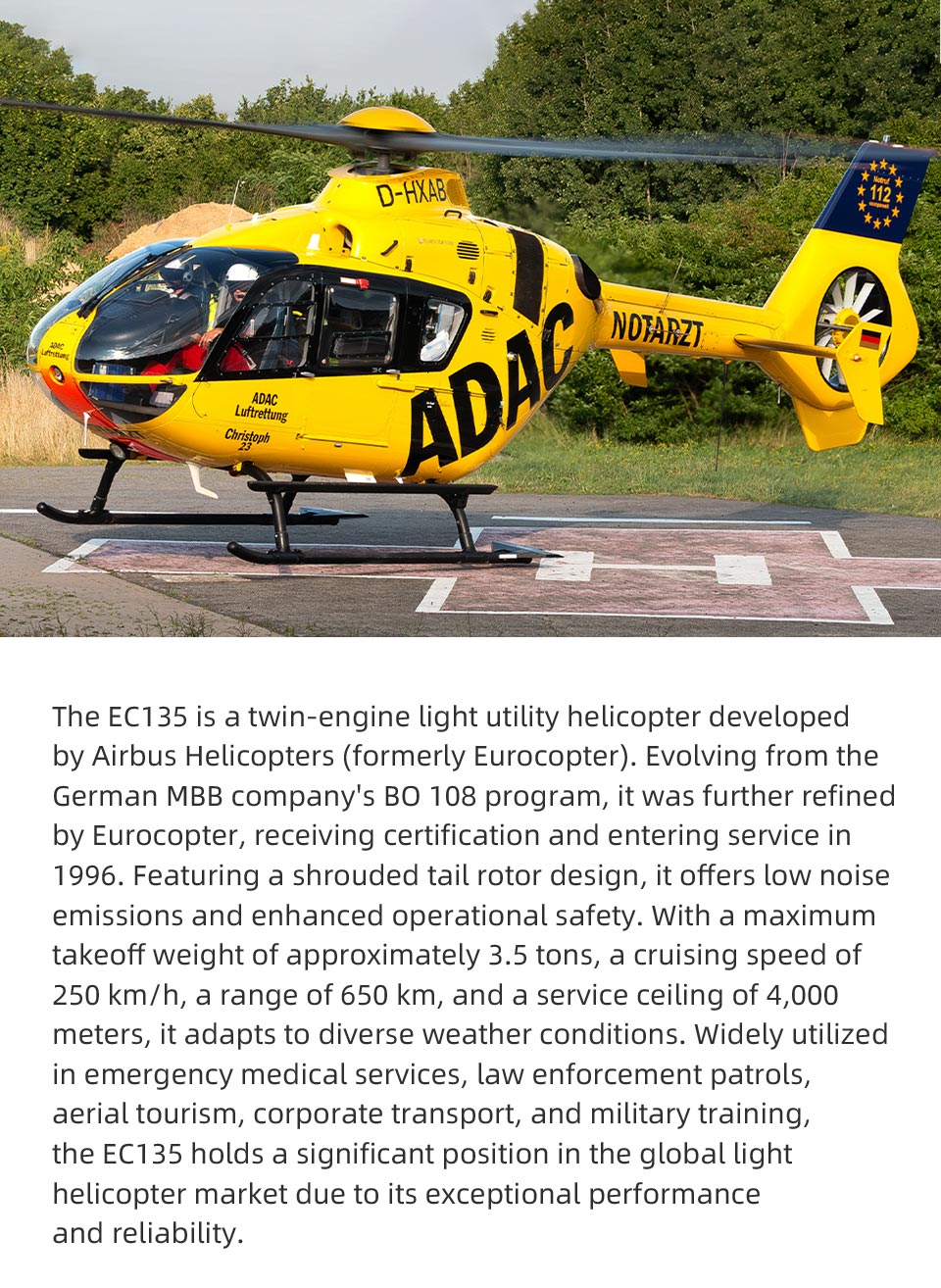 FLYWING EC135 470-Scale RC Helicopter 2.4G 6CH Scale Military Model with Quick-Detach 4-Blade Rotor ACE Flight Controller GPS Positioning - RAZORDON