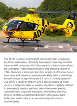 FLYWING EC135 470-Scale RC Helicopter 2.4G 6CH Scale Military Model with Quick-Detach 4-Blade Rotor ACE Flight Controller GPS Positioning - RAZORDON