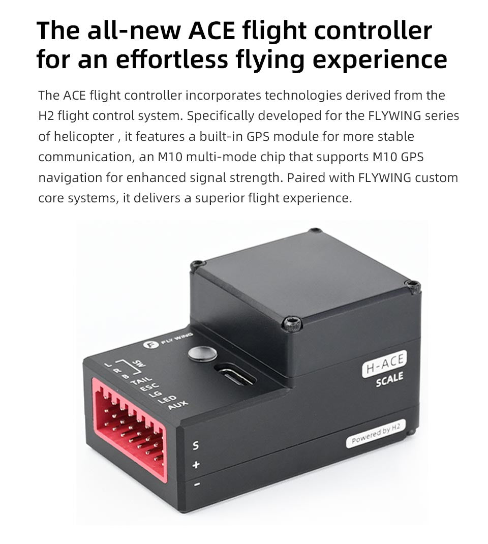 FLYWING EC135 470-Scale RC Helicopter 2.4G 6CH Scale Military Model with Quick-Detach 4-Blade Rotor ACE Flight Controller GPS Positioning - RAZORDON