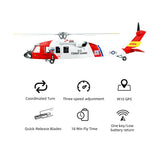 FLYWING MH-60 2.4G 6CH 470-Class Quik-Release 4-Rotor Scale RC Military Helicopter - RAZORDON