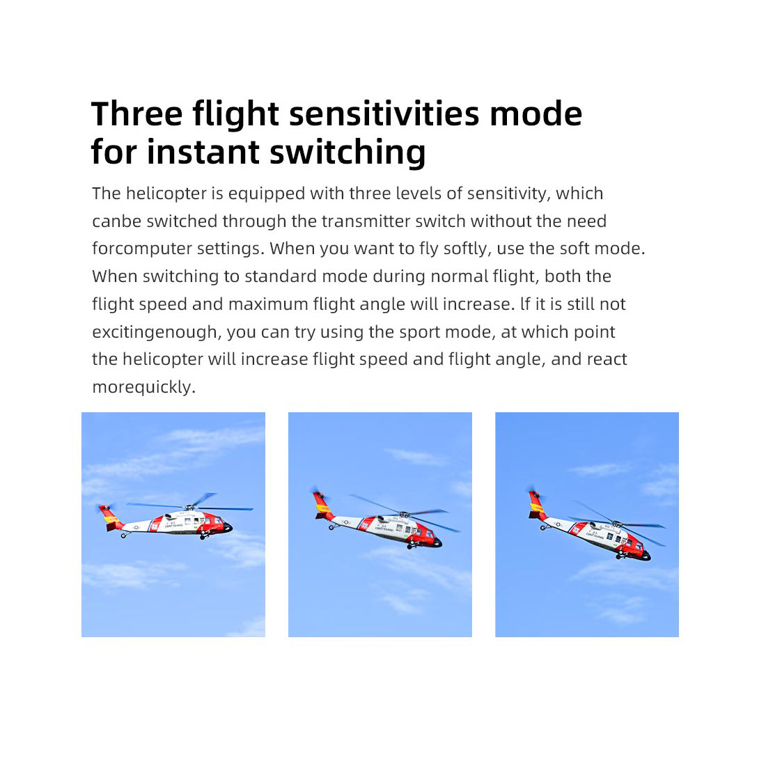 FLYWING MH-60 2.4G 6CH 470-Class Quik-Release 4-Rotor Scale RC Military Helicopter - RAZORDON