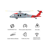 FLYWING MH-60 2.4G 6CH 470-Class Quik-Release 4-Rotor Scale RC Military Helicopter - RAZORDON