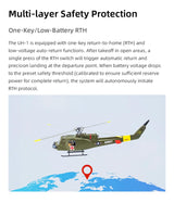 FLYWING UH-1 V4 Upgrade Version Class 470 6CH Brushless Motor GPS Fixed Point Altitude Hold Scale RC Helicopter - RAZORDON