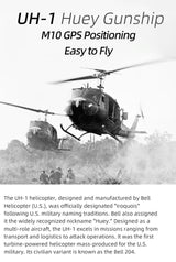 FLYWING UH-1 V4 Upgrade Version Class 470 6CH Brushless Motor GPS Fixed Point Altitude Hold Scale RC Helicopter - RAZORDON