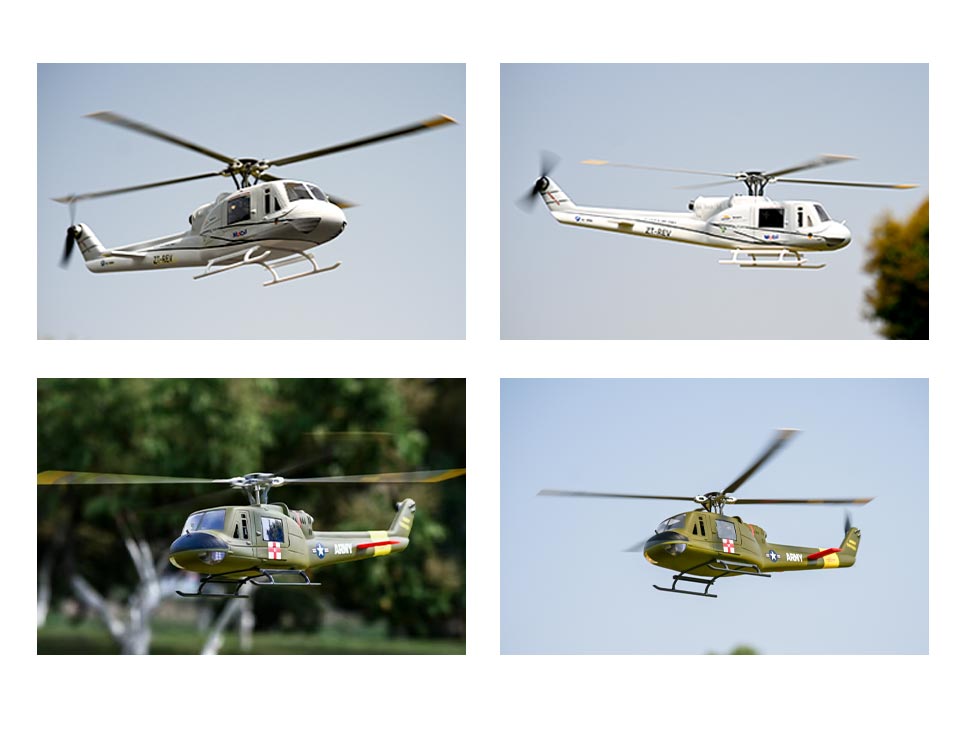 FLYWING UH-1 V4 Upgrade Version Class 470 6CH Brushless Motor GPS Fixed Point Altitude Hold Scale RC Helicopter - RAZORDON
