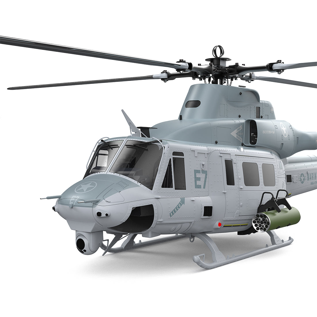GOOSKY E7 UH-1Y Venom 700-Class 1/9 Scale 6CH RC Helicopter – RAZORDON
