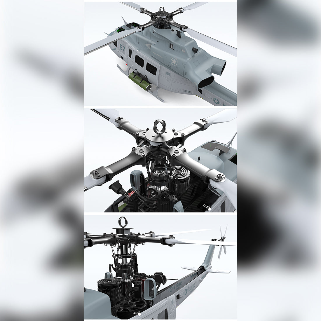 GOOSKY E7 UH-1Y Venom 700-Class 1/9 Scale 6CH RC Helicopter – RAZORDON
