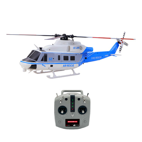 GOOSKY E2 UH-1Y 2.4G 6CH RC Helicopter Brushless Direct Drive Scale Model with LiDAR Positioning GPS Version Rescue Livery RTF (MODE1/MODE2 Switchable)