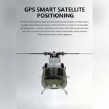GOOSKY E2 UH-1Y 2.4G 6CH RC Helicopter Brushless Direct Drive Scale Model with LiDAR Positioning GPS Version Rescue Livery RTF (MODE1/MODE2 Switchable)