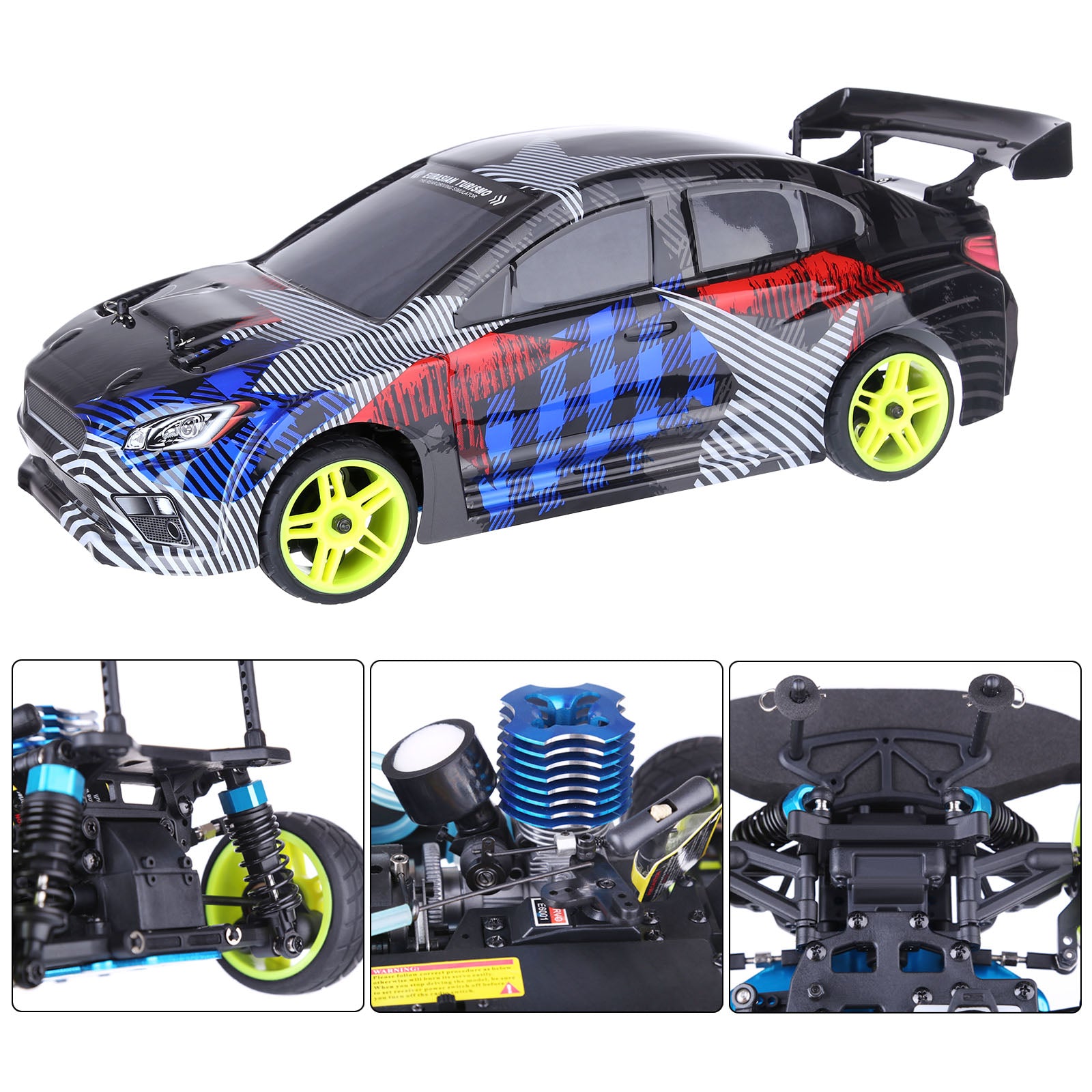 HSP 94122 1:10 4WD Nitro Two Speed Sports Car 18CXP 2.4G Wireless