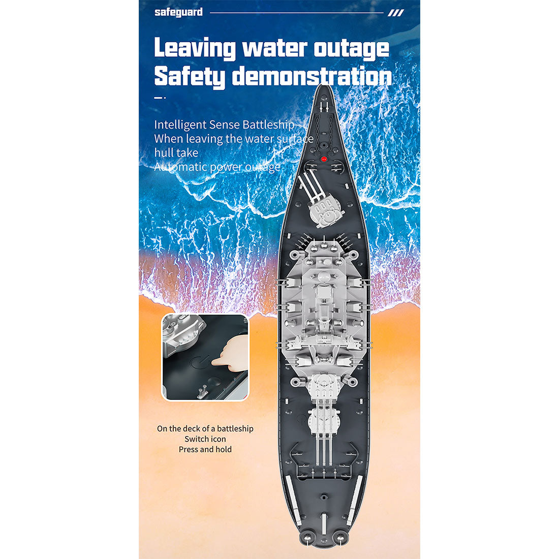LHD-881 1/390 Scale RC Battleship – RAZORDON