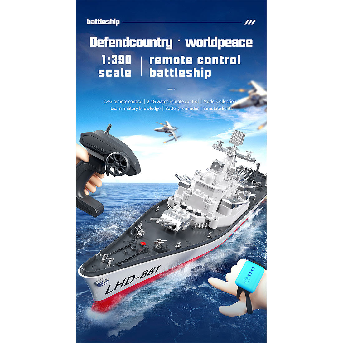 LHD-881 1/390 Scale RC Battleship – RAZORDON
