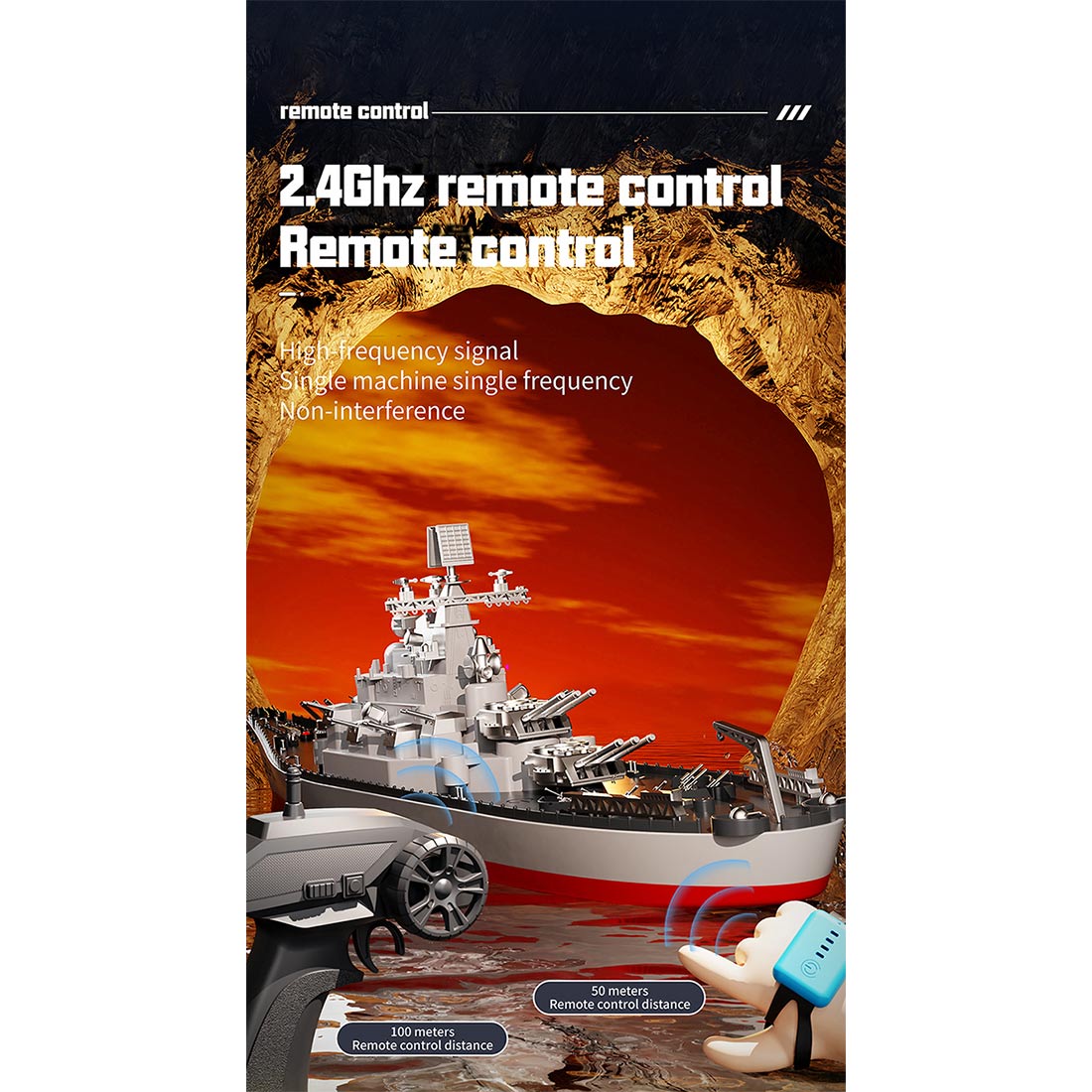 LHD-881 1/390 Scale RC Battleship – RAZORDON