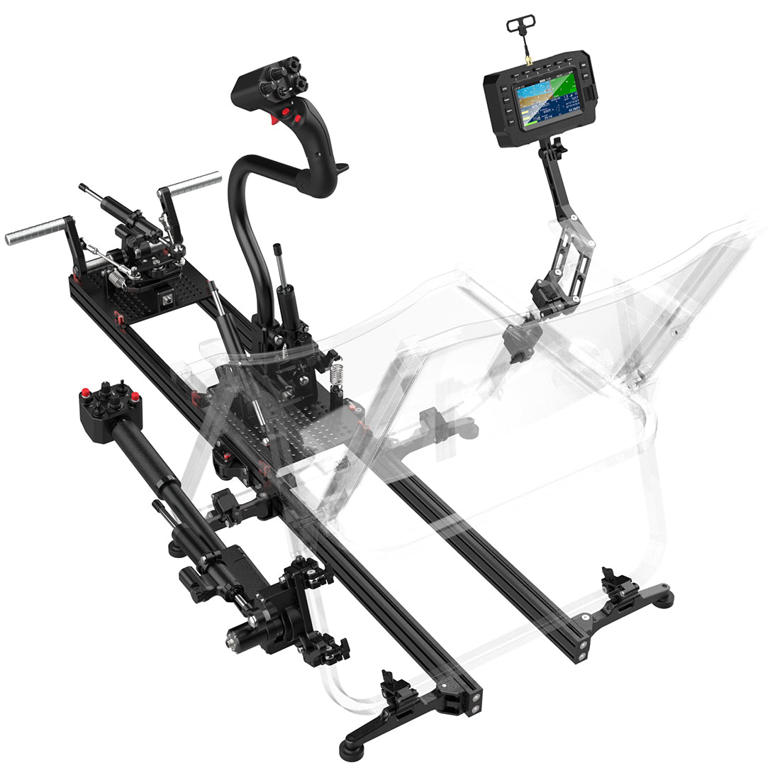 RAZORDON H17 RC Helicopter Cockpit Controller – 17-Channel ELRS Flight Simulator with CNC Metal Frame