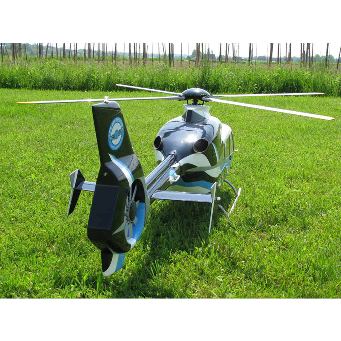 RAZORDON EC135 800-Class 2.4G 6CH Scale RC Helicopter (Blue&White)