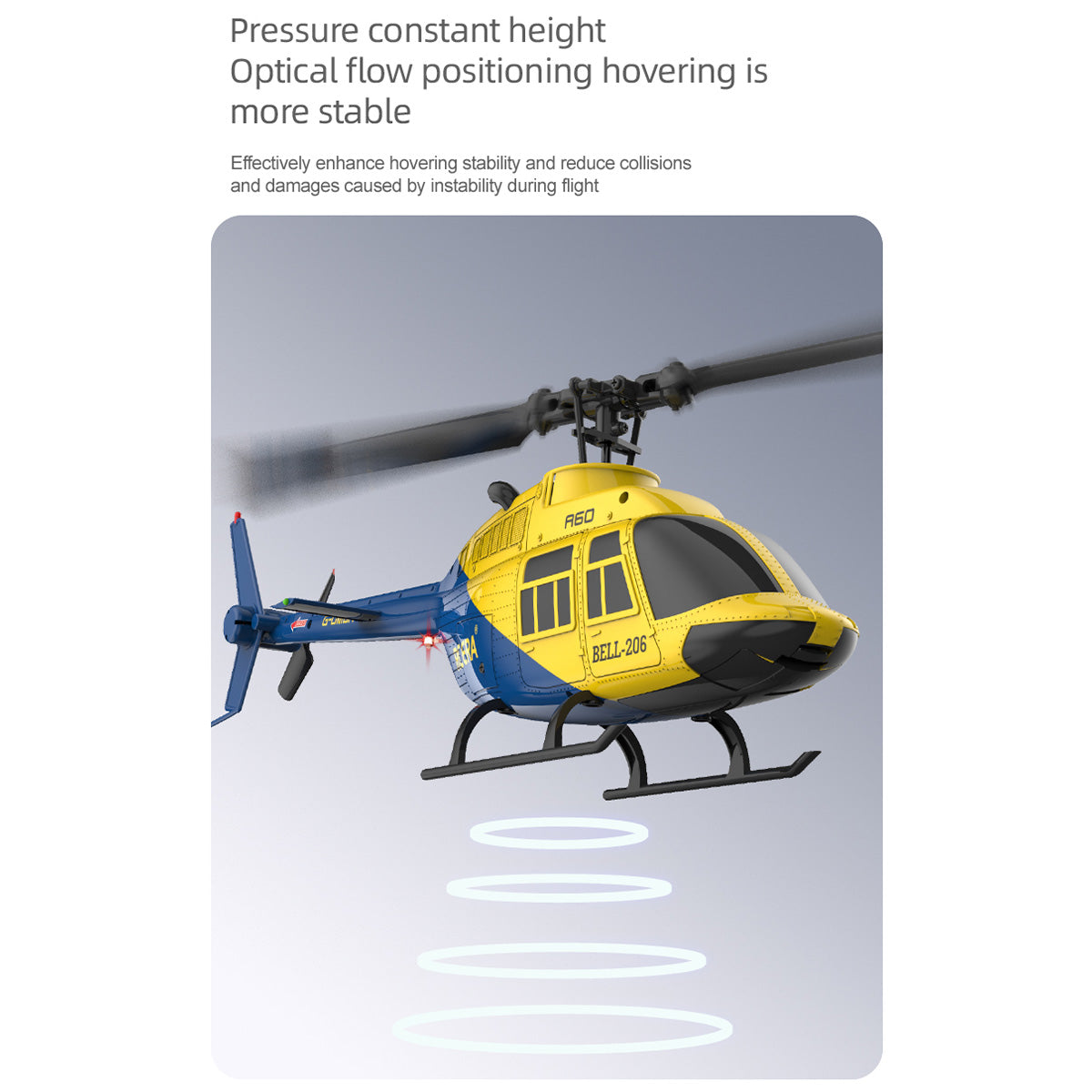 RC ERA A60 1/42 Scale Bell 206 90-Class 2.4G 4CH Single Rotor Flybarless Mini RC Helicopter - RAZORDON