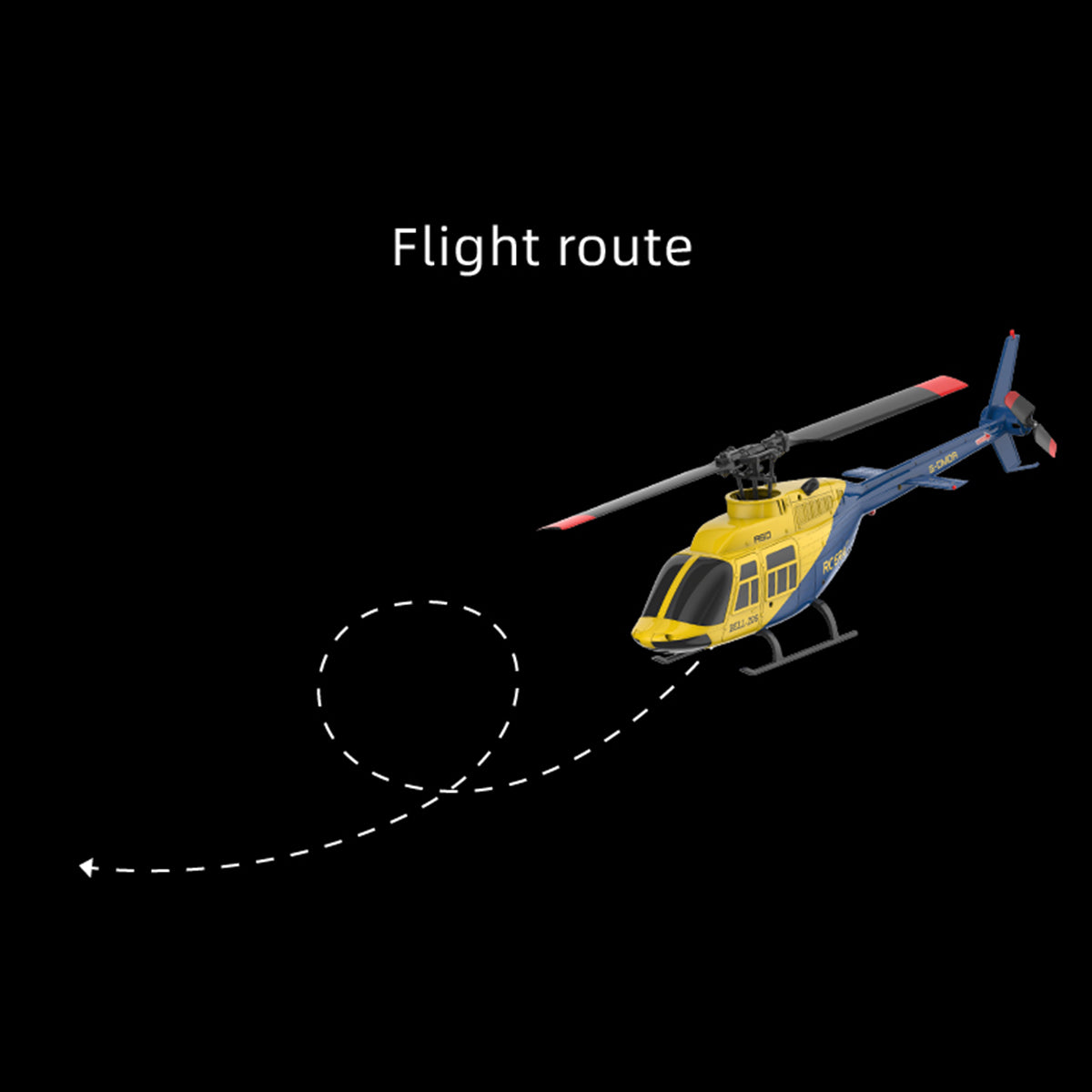 RC ERA A60 1/42 Scale Bell 206 90-Class 2.4G 4CH Single Rotor Flybarless Mini RC Helicopter - RAZORDON