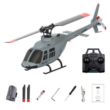 RC ERA A60 1/42 Scale Bell 206 90-Class 2.4G 4CH Single Rotor Flybarless Mini RC Helicopter - RAZORDON