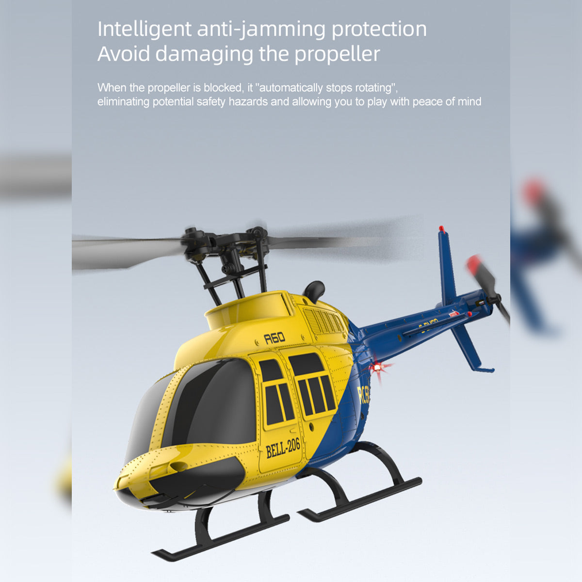 RC ERA A60 1/42 Scale Bell 206 90-Class 2.4G 4CH Single Rotor Flybarless Mini RC Helicopter - RAZORDON