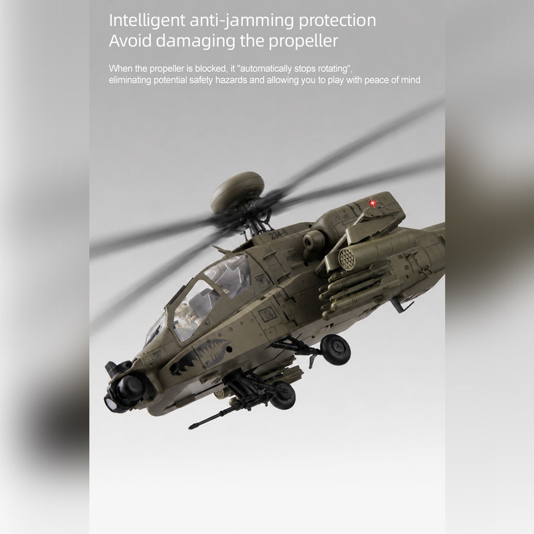 RC ERA C170 AH-64D Apache 1/48 Scale 6CH Flybarless RC Helicopter - RAZORDON