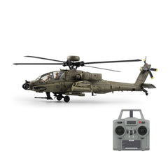RC ERA C170 AH-64D Apache 1/48 Scale 6CH Flybarless RC Helicopter – 2.4GHz Military RTF Helicopter with Optical Flow Positioning, TOF Altitude Hold, One-Key Inverted Flight & Brushless Motor