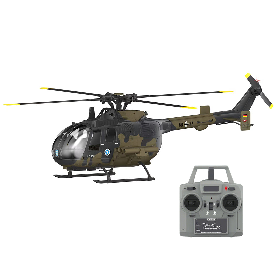 RC ERA C180 1/25 Scale RC Helicopter 2.4G 6CH Single Rotor Flybarless, Barometer + TOF LiDAR Altitude Hold, Optical Flow Positioning, One-Key Inverted Flight & Takeoff/Landing