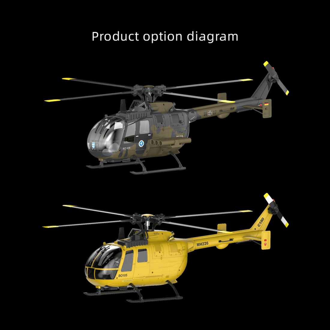 RC ERA C180 1/25 Scale RC Helicopter 2.4G 6CH Single Rotor Flybarless, Barometer + TOF LiDAR Altitude Hold, Optical Flow Positioning, One-Key Inverted Flight & Takeoff/Landing