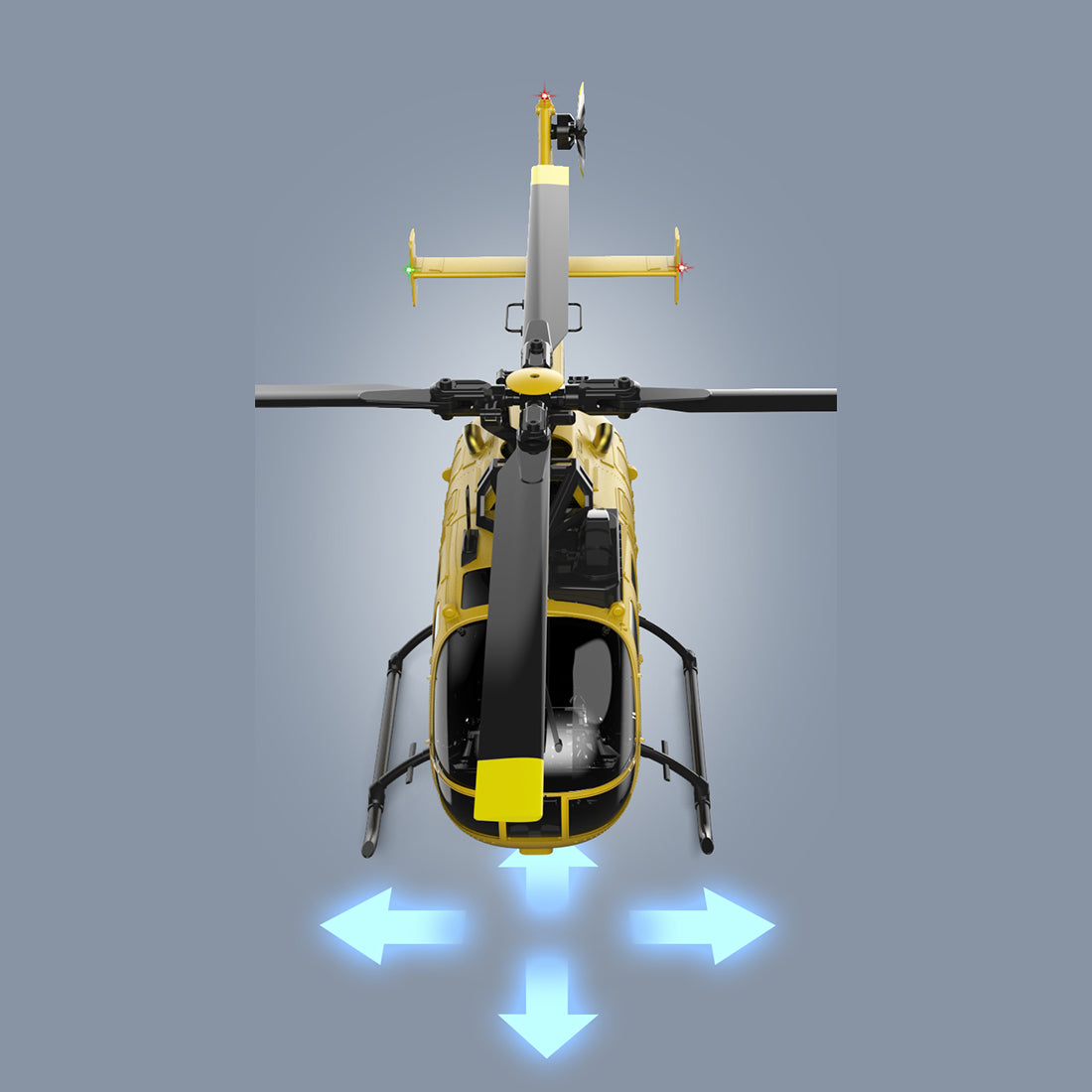 RC ERA C180 1/25 Scale RC Helicopter 2.4G 6CH Single Rotor Flybarless, Barometer + TOF LiDAR Altitude Hold, Optical Flow Positioning, One-Key Inverted Flight & Takeoff/Landing