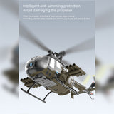 RC ERA C180 1/25 Scale RC Helicopter 2.4G 6CH Single Rotor Flybarless, Barometer + TOF LiDAR Altitude Hold, Optical Flow Positioning, One-Key Inverted Flight & Takeoff/Landing