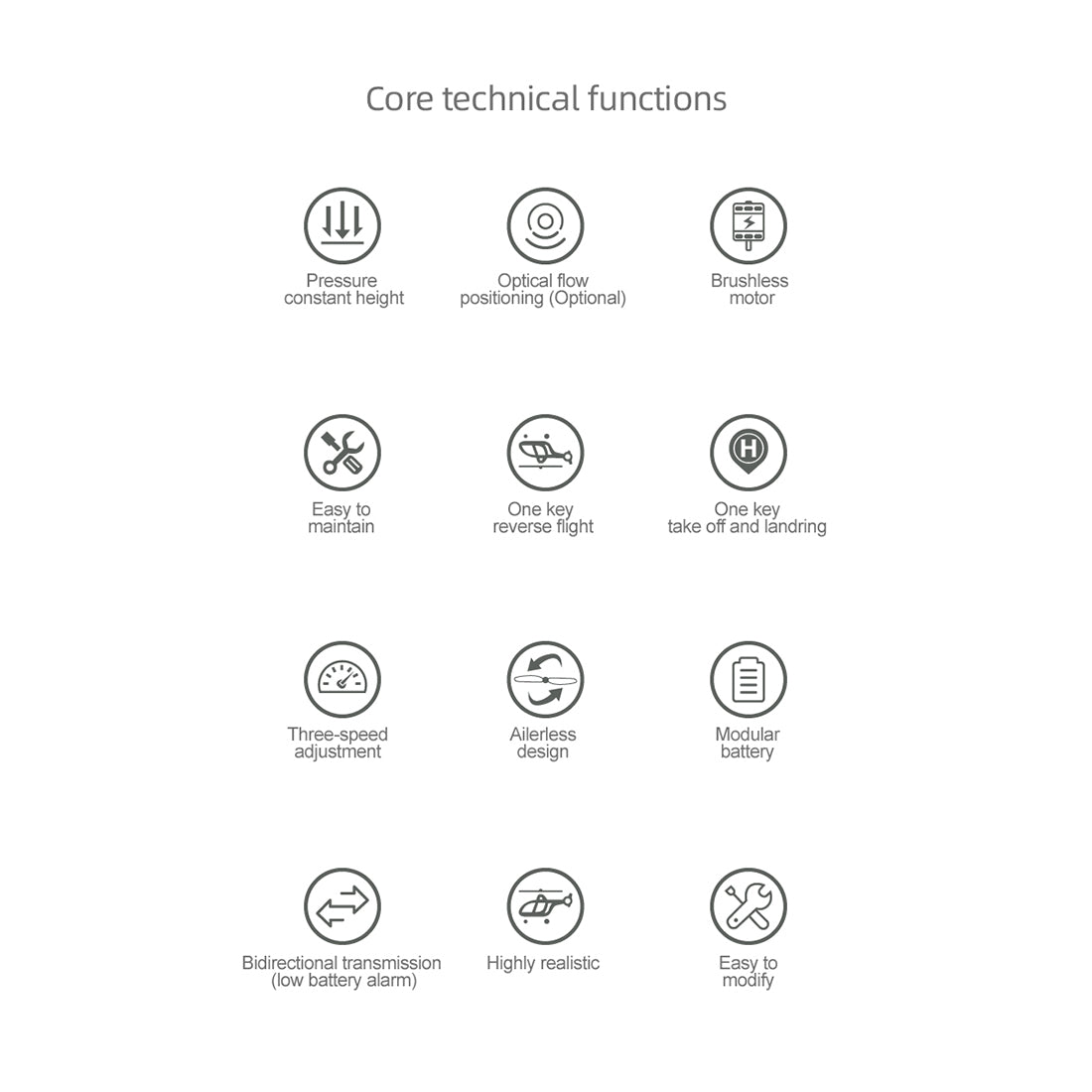 RC ERA C180 1/25 Scale RC Helicopter 2.4G 6CH Single Rotor Flybarless, Barometer + TOF LiDAR Altitude Hold, Optical Flow Positioning, One-Key Inverted Flight & Takeoff/Landing