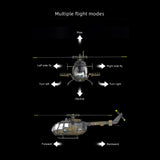 RC ERA C180 1/25 Scale RC Helicopter 2.4G 6CH Single Rotor Flybarless, Barometer + TOF LiDAR Altitude Hold, Optical Flow Positioning, One-Key Inverted Flight & Takeoff/Landing