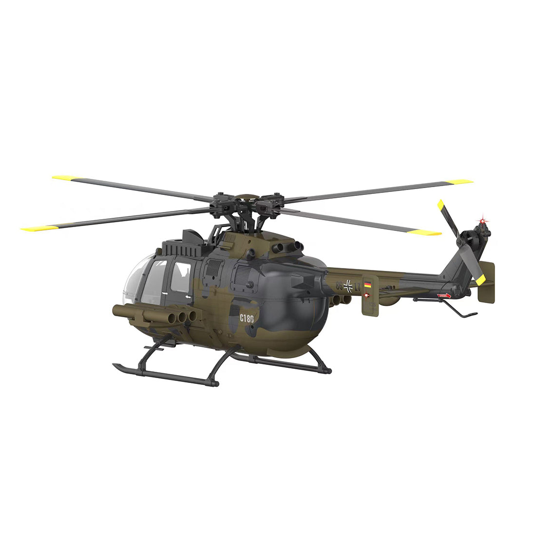 RC ERA C180 1/25 Scale RC Helicopter 2.4G 6CH Single Rotor Flybarless, Barometer + TOF LiDAR Altitude Hold, Optical Flow Positioning, One-Key Inverted Flight & Takeoff/Landing