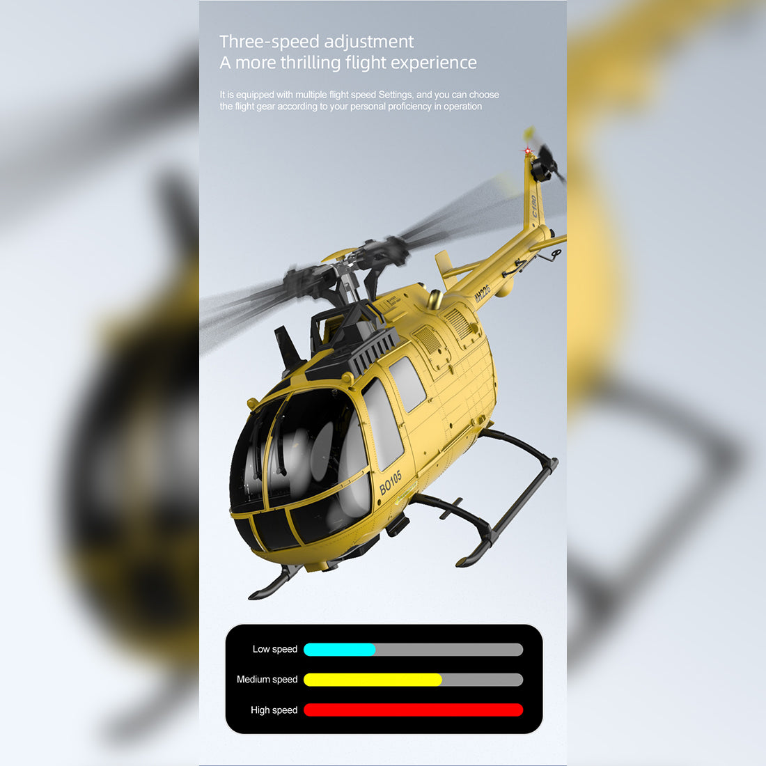 RC ERA C180 1/25 Scale BO105 RC Helicopter 2.4G 6CH Single Rotor