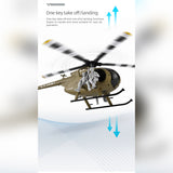 RC ERA C189S MD500 1/28 Scale 6CH RC Helicopter – Flybarless Military Helicopter with Optical Flow, Altitude Hold & Brushless Motors