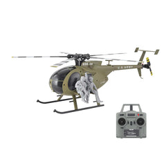 RC ERA C189S MD500 1/28 Scale 6CH RC Helicopter – Flybarless Military Helicopter with Optical Flow, Altitude Hold & Brushless Motors