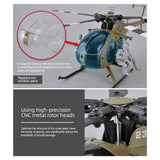 RC ERA C189S MD500 1/28 Scale 6CH RC Helicopter – Flybarless Military Helicopter with Optical Flow, Altitude Hold & Brushless Motors
