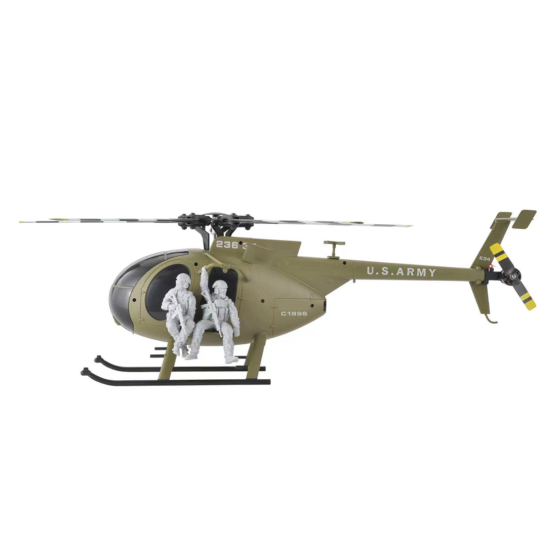 RC ERA C189S MD500 1/28 Scale 6CH RC Helicopter – Flybarless Military Helicopter with Optical Flow, Altitude Hold & Brushless Motors