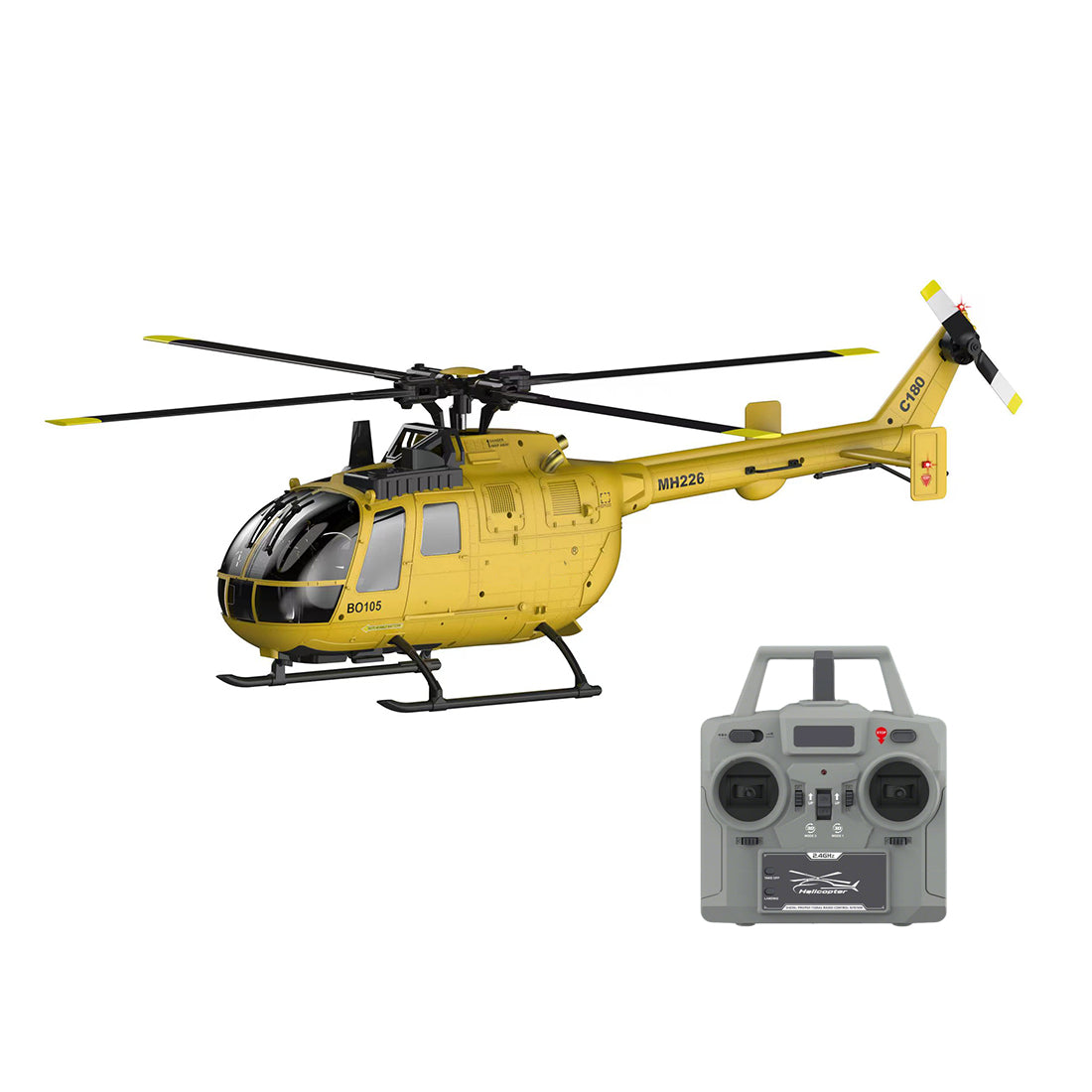 RC ERA C180 1/25 Scale RC Helicopter 2.4G 6CH Single Rotor Flybarless, Barometer + TOF LiDAR Altitude Hold, Optical Flow Positioning, One-Key Inverted Flight & Takeoff/Landing