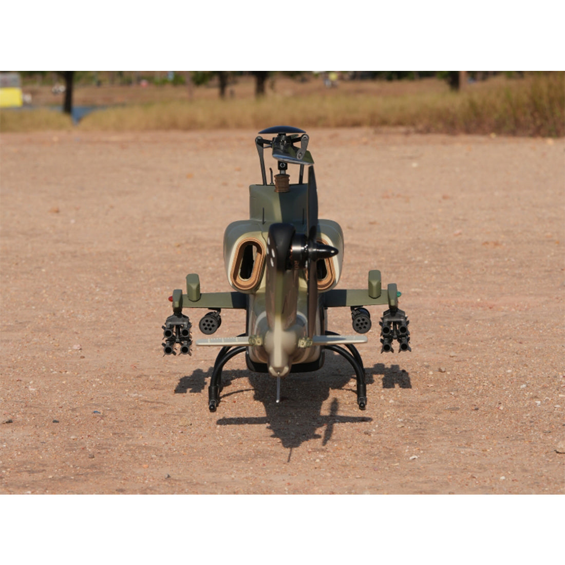 WOLFBUSH&ROBAN AH-1W Cobra 470-Class 2.4G 6CH Dual-Rotor RC Military Helicopter Model with GPS Positioning, Synchronized Turret & Left/Right-Hand Control RTF