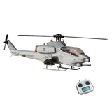 WOLFBUSH&ROBAN AH-1W Cobra 470-Class 2.4G 6CH Dual-Rotor RC Military Helicopter Model with GPS Positioning, Synchronized Turret & Left/Right-Hand Control RTF