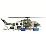 WOLFBUSH&ROBAN AH-1W Cobra 470-Class 2.4G 6CH Dual-Rotor RC Military Helicopter Model with GPS Positioning, Synchronized Turret & Left/Right-Hand Control RTF