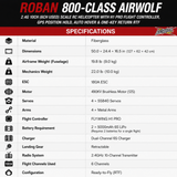 ROBAN Airwolf 800-Class 2.4G 6CH Scale RC Helicopter - Specification