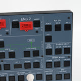 Rowsfire A107Pro A32X Light OVHD OVERHEAD Panel HOME COCKPIT for MSFS 2020/2024 (Backlit+Metal Housing+Tactile Switches Edition) - Compatible with FENIX A32X, FBW A32X - Windows Flight Sim Home Cockpit - RAZORDON